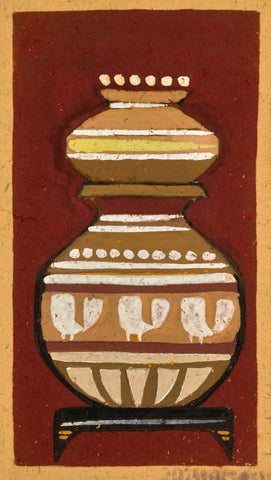 Earthen Pot - Jamini Roy - Bengal Art Painting by Jamini Roy