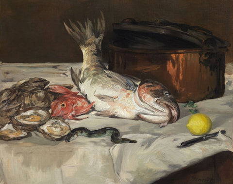 Fish Still Life (Poisson) - Edward Manet by Édouard Manet