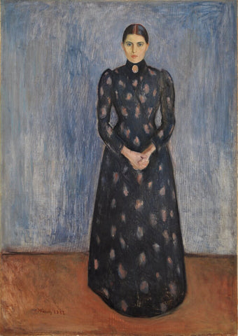 Inger in black and violet by Edvard Munch