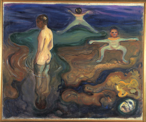 Bathing Boys - ( Bading Gutter) - Edvard Munch by Edvard Munch