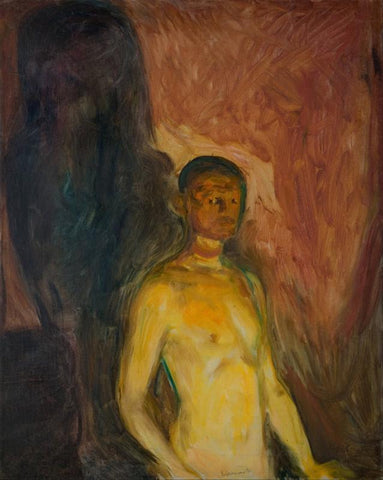 Self-Portrait In Hell - Large Art Prints by Edvard Munch