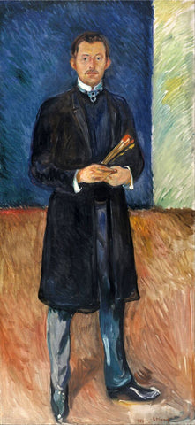 Self-Portrait With Brushes, 1904 - Edvard Munch  - Canvas Prints