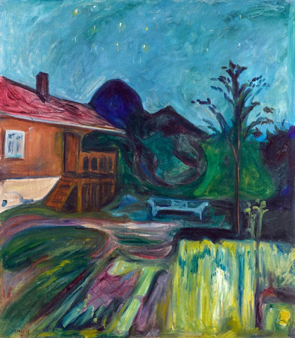 Summer Night Asgardstrand (Sommernatt) - Edward Munch by Edvard Munch