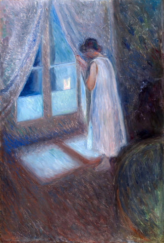 The Girl By The Window – Edvard Munch Painting - Canvas Prints