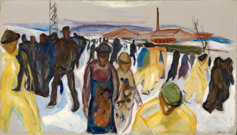 Workers Returning Home – Edvard Munch Painting - Canvas Prints