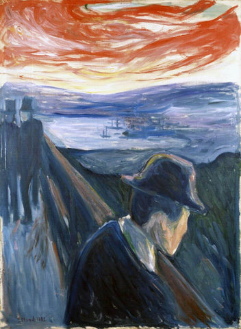 Sick Mood at Sunset, Despair - Edvard Munch by Edvard Munch