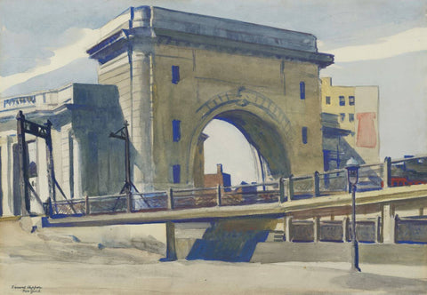 Manhattan Bridge Entrance - Edward Hopper - Canvas Prints
