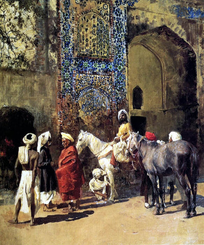 Edwin Lord Weeks - Blue Tiled Mosque Delhi by Edwin Lord Weeks