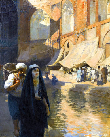 Edwin Lord Weeks - Isfahan Bazaar by Edwin Lord Weeks