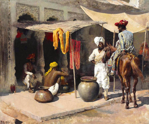 Outside The Indian Dye House by Edwin Lord Weeks