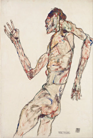 Egon Schiele - Selbstporträt (Self Portrait) - Canvas Prints