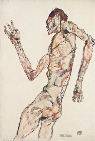 Egon Schiele - Selbstporträt (Self Portrait) by Egon Schiele