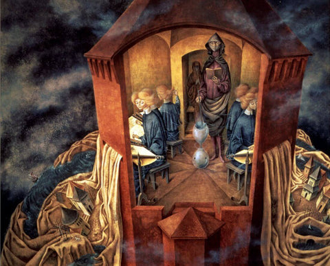 Embroidering The Earth's Mantle (Broder le manteau terrestre) - Remedios Varo - Art Prints