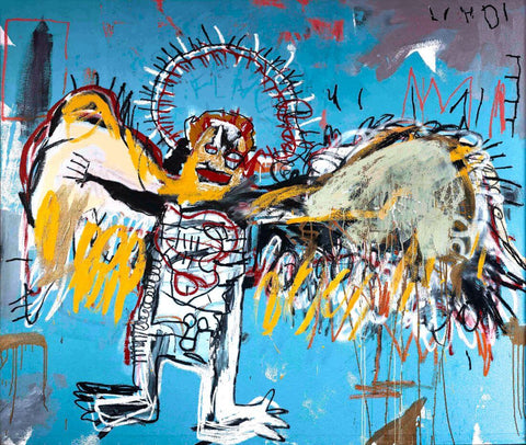 Fallen Angel - Jean-Michel Basquiat - Neo Expressionist Painting by Jean-Michel Basquiat