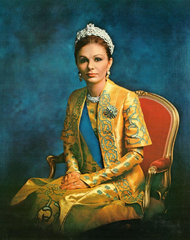 Farah Pahlavi- former Queen (Shahbanu) of Iran - Royalty Painting by Tallenge