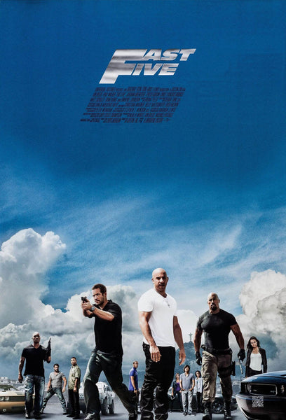 Fast \u0026 Furious 5 - Paul Walker - Vin Diesel - Dwayne Johnson - Tallenge Hollywood Action Movie Poster - Art Prints