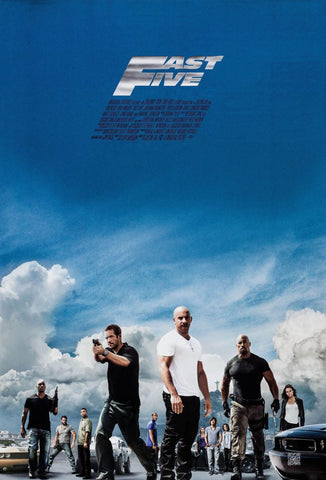 Fast \u0026 Furious 5 - Paul Walker - Vin Diesel - Dwayne Johnson - Tallenge Hollywood Action Movie Poster - Art Prints