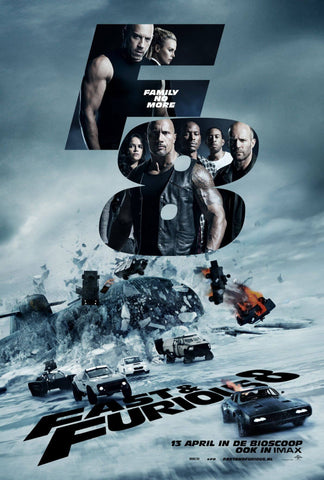 Fast And Furious 8 - Fate Of The Furious - Tallenge Hollywood Action Movie Poster by Brian OConner