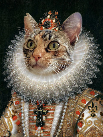 Feline Queen - Cat Portrait by Tallenge Store