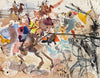 Fifty Horsemen (Scorgemmo Una Cinquantina Di Cavalieri) - Salvador Dalí Art Painting - Framed Prints