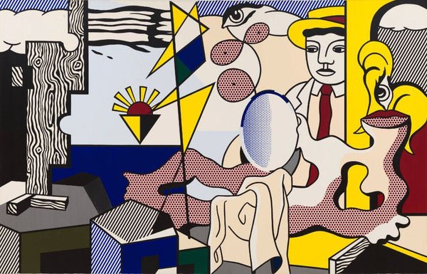 Figures With Sunset - Roy Lichtenstein - Modern Pop Art Painting - Canvas Prints