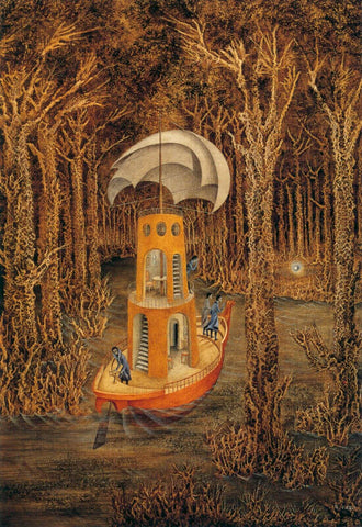 Finding (Hallazgo) - Remedios Varo - Surrealism Art Painting by Remedios Varo