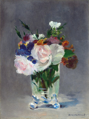 Flowers in a Crystal Vase - Édouard Manet by Édouard Manet