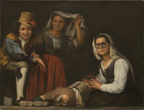 Four Figures On A Step ( Quatro Figuras Em Um Degrau ) - Bartolome Esteban Murilo by Bartolome Esteban Murillo