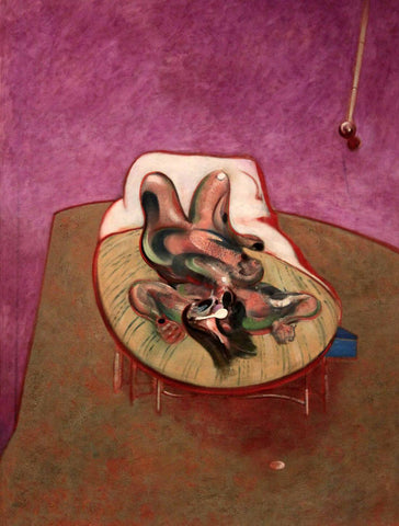 Lying Figure – Francis Bacon - Abstract Expressionist Painting by Francis Bacon