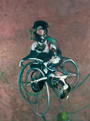 Portrait Of George Dyer Riding A Bicycle by Francis Bacon