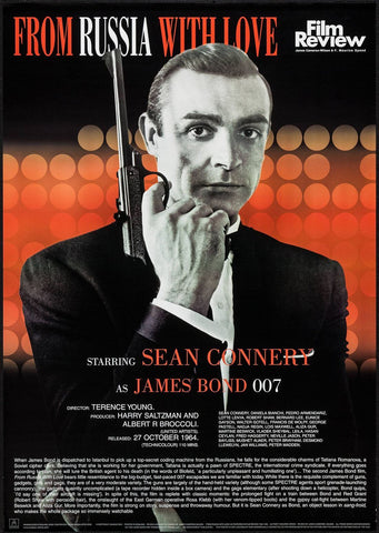 From Russia With Love - Sean Connery - James Bond 007 - Hollywood Action Movie Art Poster - Framed Prints