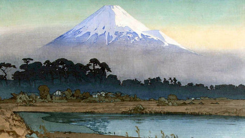 Fujiyama (First Light of the Sun) - Yoshida Hiroshi - Ukiyo-e Woodblock Print Art Painting - Canvas Prints by Hiroshi Yoshida