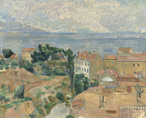 View Of Seat at Estaque (Vue Sur lEstaque) - Paul Cézanne by Paul Cézanne