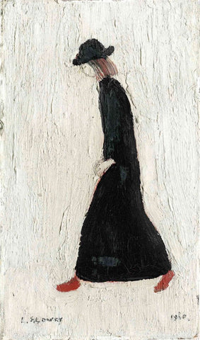 Girl With Red Shoes - Laurence Stephen Lowry RA by L S Lowry