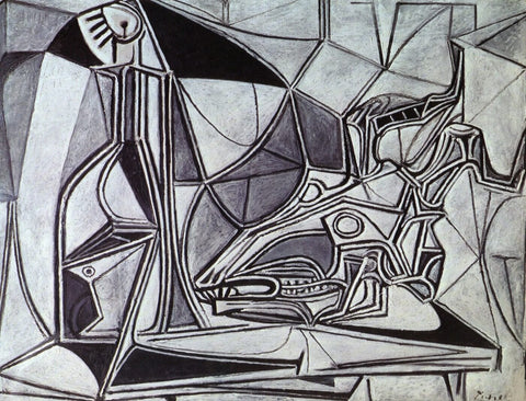 Pablo Picasso - Crâne De Chèvre, Bouteille Et Bougie - Goats Skull, Bottle, And Candle by Pablo Picasso