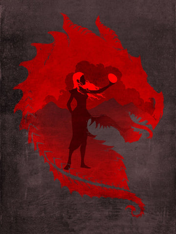 Graphic Art From Game Of Thrones - Mother Of Dragons - Daenerys Targaryen by Mariann Eddington