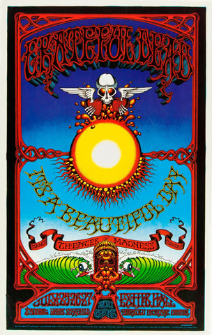 Grateful Dead - Beautiful Day -Concert Poster - Tallenge Vintage Rock Music Collection by Sean