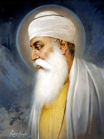 Guru Nanak Dev - Sardar Sobha Singh - Indian Sikhism Painting by Sardar Sobha Singh