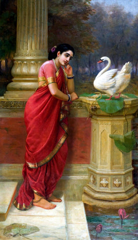 Hamsa Damayanti by Raja Ravi Varma