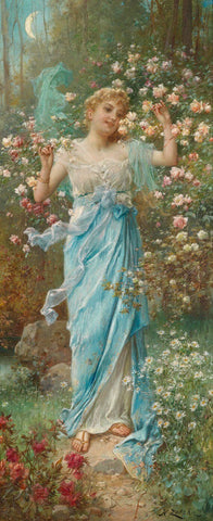Blumenreigen - Dancing Amongst the Flowers - Hans Zatzka - Life Size Posters by Hans Zatzka