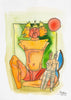 Hanuman (Ram And Lakshman Meeting) - Maqbool Fida Husain - Ramayan Painting - Framed Prints