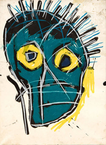 Head (1982) - Jean-Michel Basquiat - Neo Expressionist Painting by Jean-Michel Basquiat