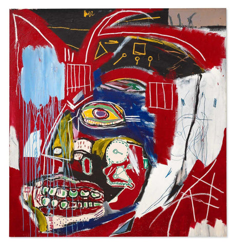 Head (Red) - Jean-Michel Basquiat - Neo Expressionist Painting by Jean-Michel Basquiat