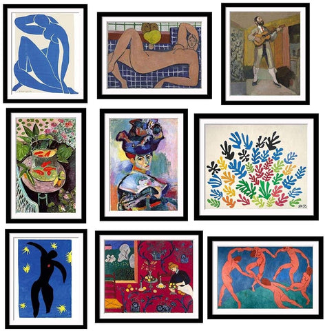 Henri Matisse - Set of 10 Framed Poster Paper - (12 x 17 inches) each by Henri Matisse