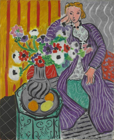 Purple Robe And Anemones by Henri Matisse
