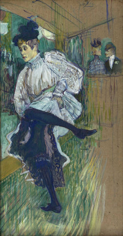 Jane Avril, 1893 by Henri de Toulouse-Lautrec