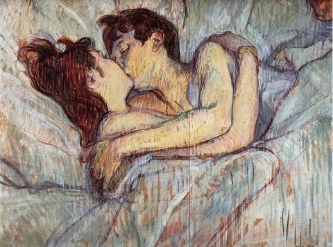 The Kiss II by Henri de Toulouse-Lautrec
