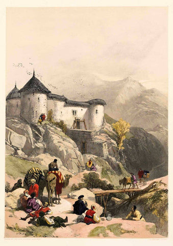Hill Fort of Gulab Singh, Punjab - Charles Stewart Hardinge - Vintage Orientalist Painting of India by Charles Stewart Hardinge