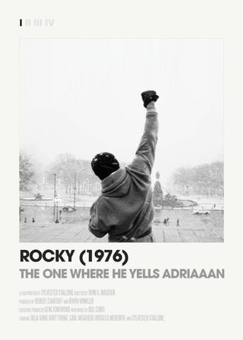 Hollywood Movie Poster IV - Rocky - Large Art Prints