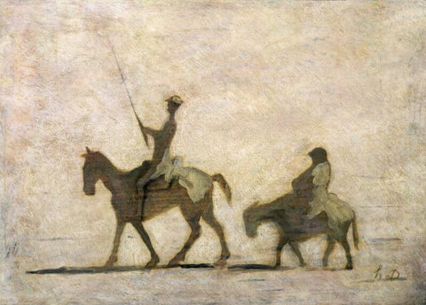 Don Quichotte Et Sancho Panza by Honoré Daumier